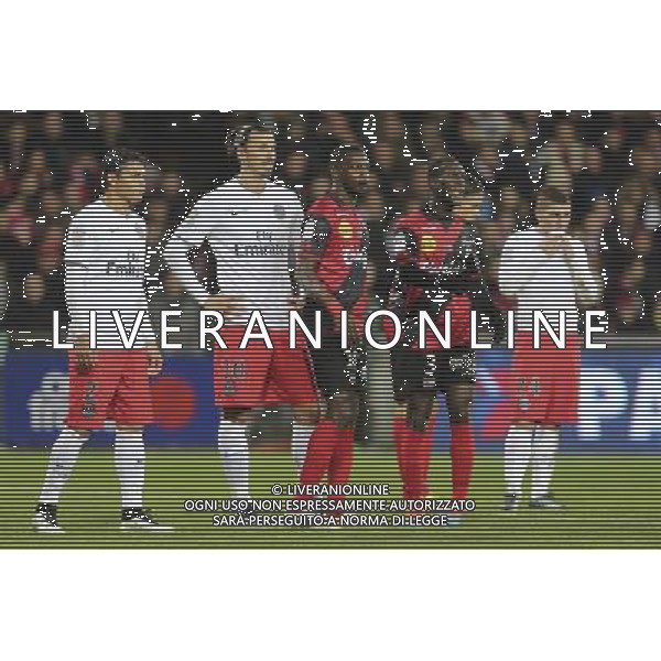 Thiago SILVA / Zlatan IBRAHIMOVIC - 14.12.2014 - Guingamp / Paris Saint Germain - 18eme journee de Ligue 1 Photo : Vincent Michel / Icon Sport /Agenzia Aldo Liverani sas - ITALY ONLY - EDITORIAL USE ONLY