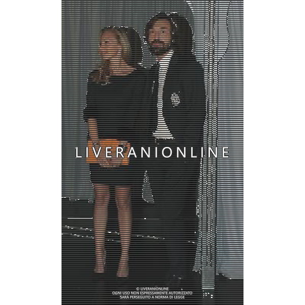 Gran Gala\' del Calcio AIC 2014 Milano - 15.12.2014 Nella Foto: andrea pirlo con la compagna /Ph.Vitez-Ag. Aldo Liverani