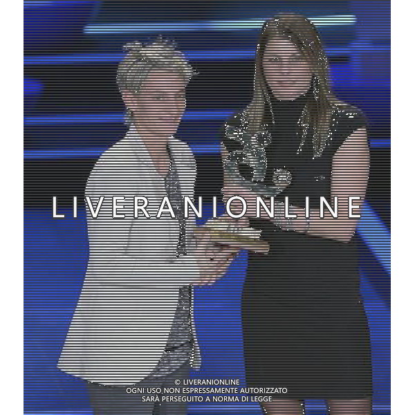 Gran Gala\' del Calcio AIC 2014 Milano - 15.12.2014 Nella Foto:katia serra premia melania gabbiadini miglior calciatrice /Ph.Vitez-Ag. Aldo Liverani