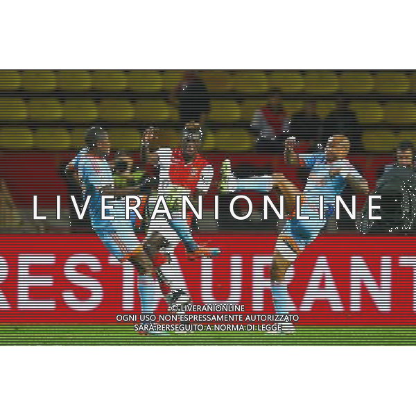 Tiemoue Bakayoko / Andre Ayew - 14.12.2014 - Monaco / Marseille - 18eme journee de Ligue1 Photo : Manu Blondeau / Icon Sport AG ALDO LIVERANI SAS ONLY ITALY *** Local Caption ***