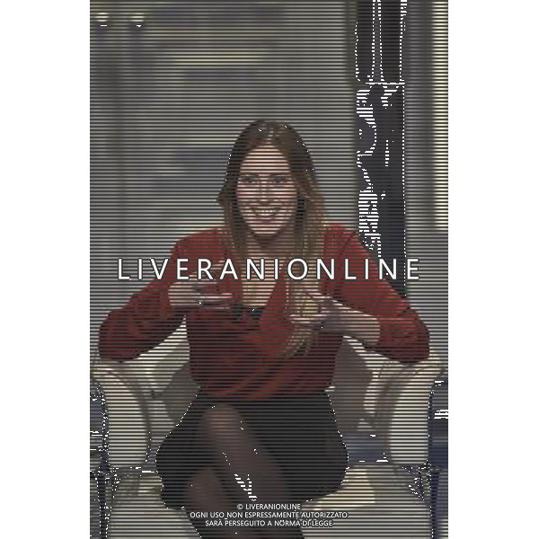 Il Ministro Maria Elena Boschi ospite della trasmissione televisiva \' Porta a Porta \' Roma 15 dicembre 2014 ©Corradetti/AGENZIA ALDO LIVERANI SAS