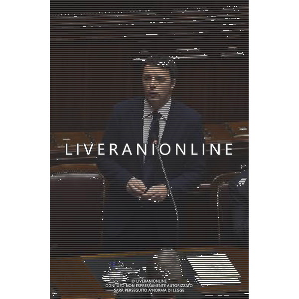 Comunicazioni del Presidente del Consiglio dei ministri in vista del Consiglio europeo del 18 dicembre 2014 alla Camera Roma 16 dicembre 2014 nella foto Matteo Renzi ©Corradetti/AGENZIA ALDO LIVERANI SAS