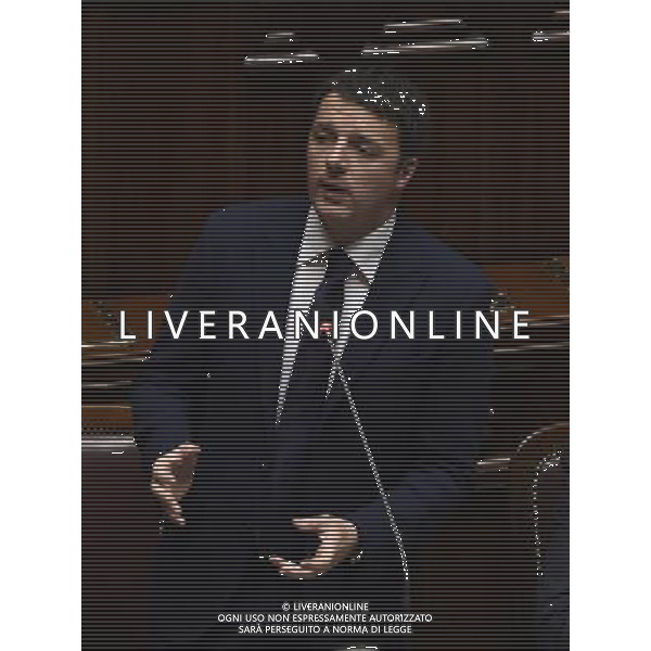 Comunicazioni del Presidente del Consiglio dei ministri in vista del Consiglio europeo del 18 dicembre 2014 alla Camera Roma 16 dicembre 2014 nella foto Matteo Renzi ©Corradetti/AGENZIA ALDO LIVERANI SAS