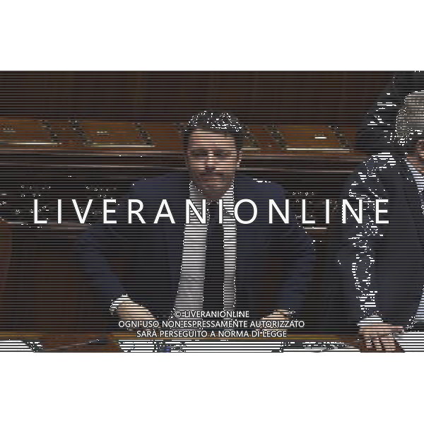 Comunicazioni del Presidente del Consiglio dei ministri in vista del Consiglio europeo del 18 dicembre 2014 alla Camera Roma 16 dicembre 2014 nella foto Matteo Renzi ©Corradetti/AGENZIA ALDO LIVERANI SAS