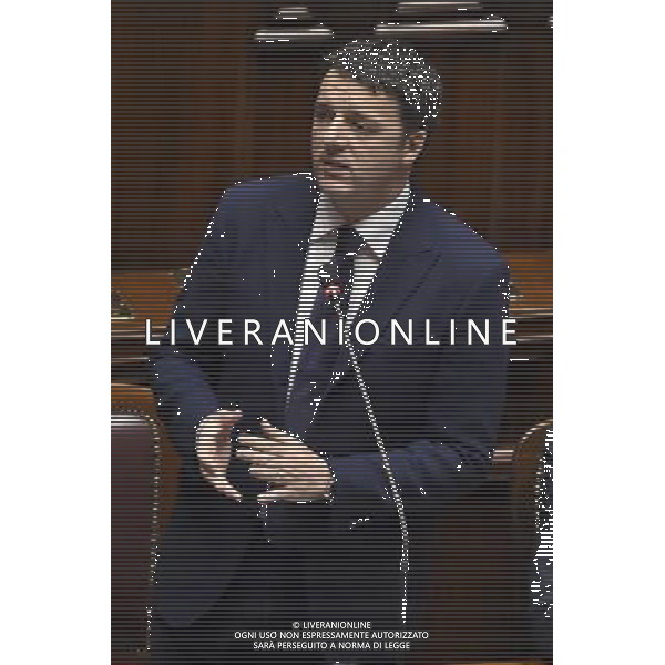 Comunicazioni del Presidente del Consiglio dei ministri in vista del Consiglio europeo del 18 dicembre 2014 alla Camera Roma 16 dicembre 2014 nella foto Matteo Renzi ©Corradetti/AGENZIA ALDO LIVERANI SAS