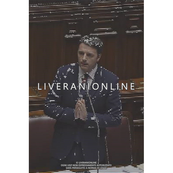 Comunicazioni del Presidente del Consiglio dei ministri in vista del Consiglio europeo del 18 dicembre 2014 alla Camera Roma 16 dicembre 2014 nella foto Matteo Renzi ©Corradetti/AGENZIA ALDO LIVERANI SAS