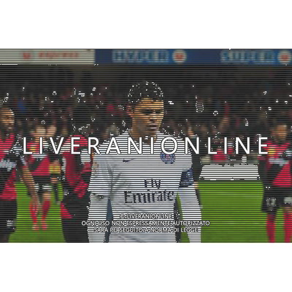 Thiago Silva - 14.12.2014 - Guingamp / PSG - 18eme journee de Ligue1 Photo : Philippe Lebrech / Icon Sport *** Local Caption *** AG ALDO LIVERANI SAS ONLY ITALY *** Local Caption *** AG ALDO LIVERANI SAS ONLY ITALY