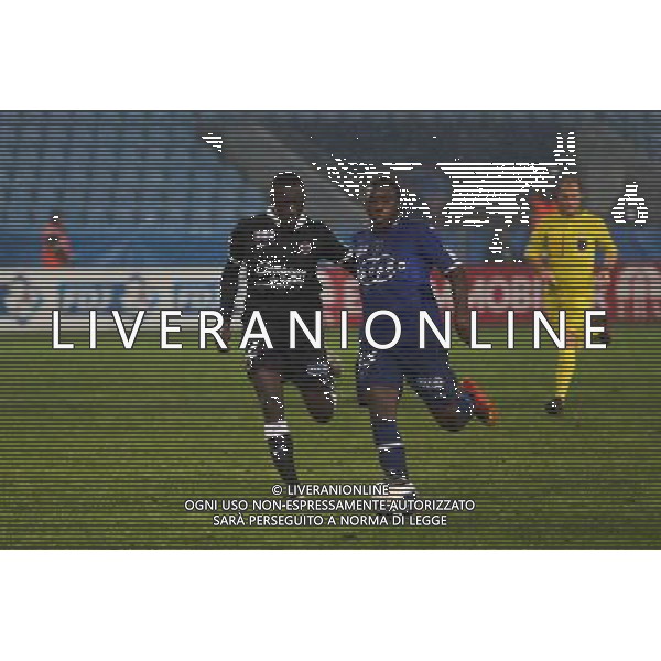 Abdoulaye KEITA / Dennis APPIAH - 16.12.2014 - Bastia / Caen - Coupe de la Ligue - Photo : Michel Maestracci / Icon Sport /Agenzia Aldo Liverani sas - ITALY ONLY - EDITORIAL USE ONLY