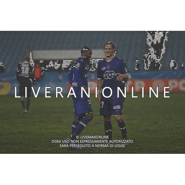 Djibril CISSE / Guillaume GILLET - 16.12.2014 - Bastia / Caen - Coupe de la Ligue - Photo : Michel Maestracci / Icon Sport /Agenzia Aldo Liverani sas - ITALY ONLY - EDITORIAL USE ONLY