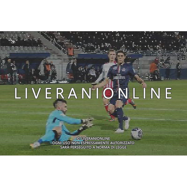 Anthony SCRIBE / Edinson CAVANI - 17.12.2014 - Ajaccio / Paris Saint Germain - Coupe de la ligue - Photo : Jean Pierre Belzit / Icon Sport /AGENZIA ALDO LIVERANI SAS - ITALY ONLY - EDITORIAL USE ONLY