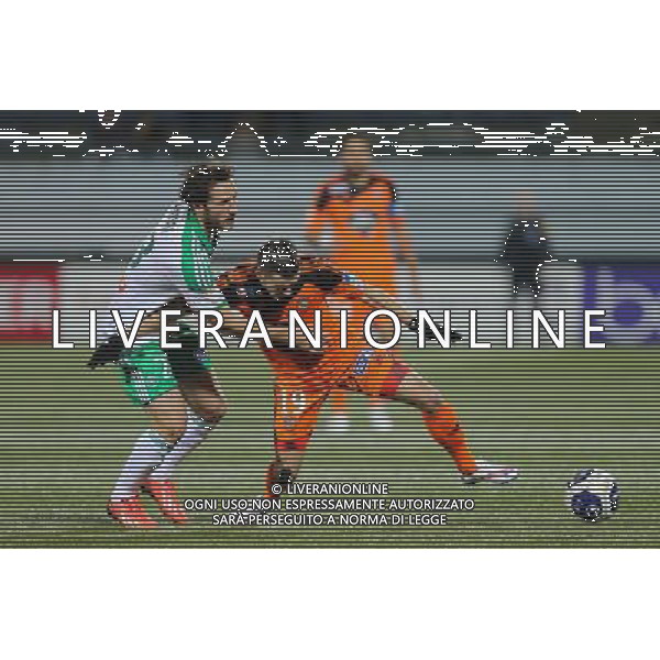 Bryan PELE / Paul BAYSSE - 17.12.2014 - Lorient / Saint Etienne - Coupe de la Ligue Photo : Vincent Michel / Icon Sport /AGENZIA ALDO LIVERANI SAS - ITALY ONLY - EDITORIAL USE ONLY