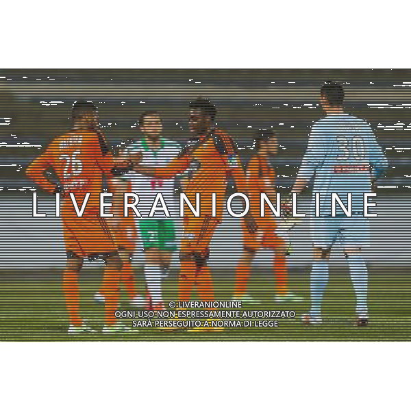 ALain TRAORE et Yoann WACHTER - 17.12.2014 - Lorient / Saint Etienne - Coupe de la Ligue Photo : Vincent Michel / Icon Sport /AGENZIA ALDO LIVERANI SAS - ITALY ONLY - EDITORIAL USE ONLY