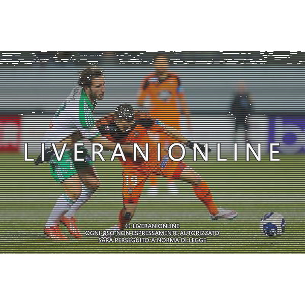 Paul BAYSSE / Bryan PELE - 17.12.2014 - Lorient / Saint Etienne - Coupe de la Ligue Photo : Vincent Michel / Icon Sport /AGENZIA ALDO LIVERANI SAS - ITALY ONLY - EDITORIAL USE ONLY