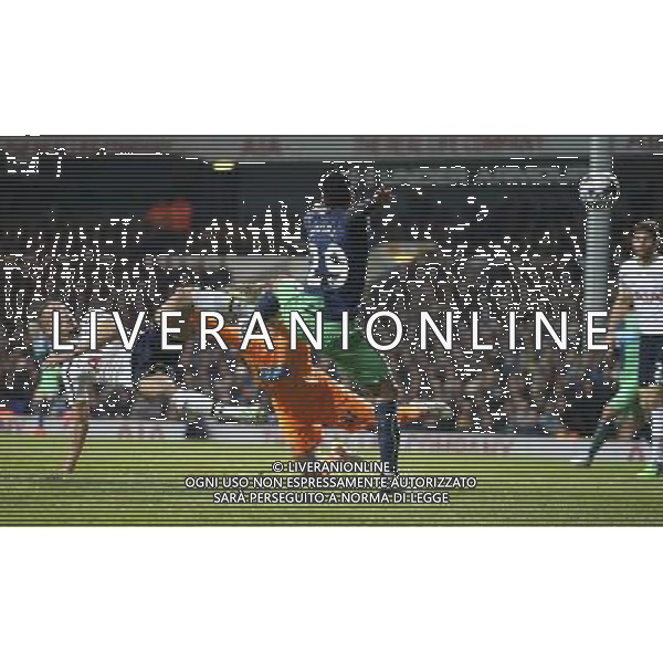 Tottenham Hotspur\'s Nabil Bentaleb scores Photo by KieranGalvin/CameraSport Football - Capital One Cup - Quarter-Final - Tottenham Hotspur v Newcastle United - Wednesday 17th December 2014 - White Hart Lane - London © CameraSport - 43 Linden Ave. Countesthorpe. Leicester. England. LE8 5PG - Tel: +44 (0) 116 277 4147 - admin@camerasport.com - www.camerasport.com /AGENZIA ALDO LIVERANI SAS - ITALY ONLY - EDITORIAL USE ONLY