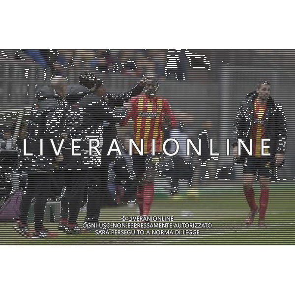 Joie Lens - Adamo COULIBALY / Antoine KOMBOUARE - 19.12.2014 - Lens / Nice - 19e journee Ligue 1 Photo : Aurelien Meunier / Icon Sport /AGENZIA ALDO LIVERANI SAS - ITALY ONLY - EDITORIAL USE ONLY