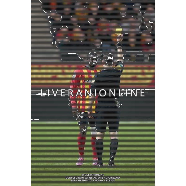 Carton - Boubacar SYLLA / Sebastien DESIAGE - 19.12.2014 - Lens / Nice - 19e journee Ligue 1 Photo : Aurelien Meunier / Icon Sport /AGENZIA ALDO LIVERANI SAS - ITALY ONLY - EDITORIAL USE ONLY