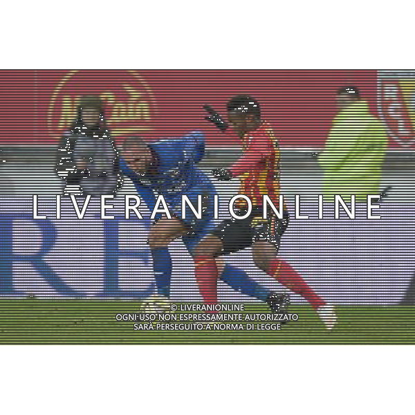 Didier DIGARD / Wylan CYPRIEN - 19.12.2014 - Lens / Nice - 19e journee Ligue 1 Photo : Aurelien Meunier / Icon Sport /AGENZIA ALDO LIVERANI SAS - ITALY ONLY - EDITORIAL USE ONLY