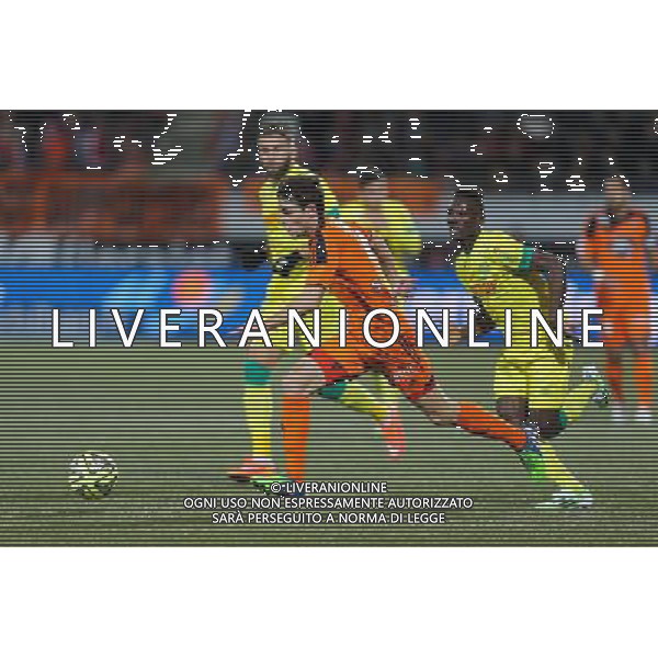 Vincent LEGOFF / Ismael BANGOURA - 20.12.2014 - Lorient / Nantes - 17eme journee de Ligue 1 - Photo : Vincent Michel / Icon Sport AG ALDO LIVERANI SAS ONLY ITALY