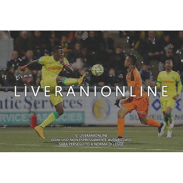 Papi DJILOBODJI / Jordan AYEW - 20.12.2014 - Lorient / Nantes - 17eme journee de Ligue 1 - Photo : Vincent Michel / Icon Sport AG ALDO LIVERANI SAS ONLY ITALY