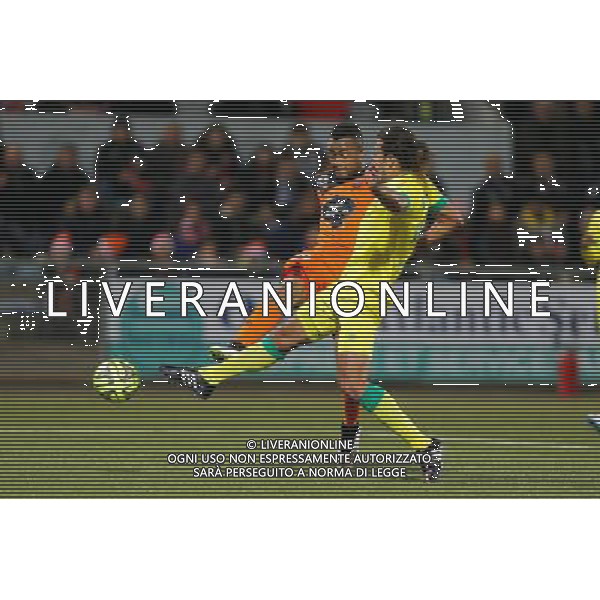 Jordan AYEW / Oswaldo VIZCARRONDO - 20.12.2014 - Lorient / Nantes - 17eme journee de Ligue 1 - Photo : Vincent Michel / Icon Sport AG ALDO LIVERANI SAS ONLY ITALY