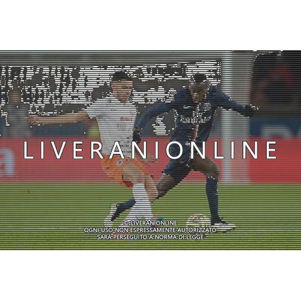 Morgan SANSON / Blaise MATUIDI - 20.12.2014 - Paris Saint Germain / Montpellier - 17eme journee de Ligue 1 - Photo : Aurelien Meunier / Icon Sport /AGENZIA ALDO LIVERANI SAS - ITALY ONLY - EDITORIAL USE ONLY