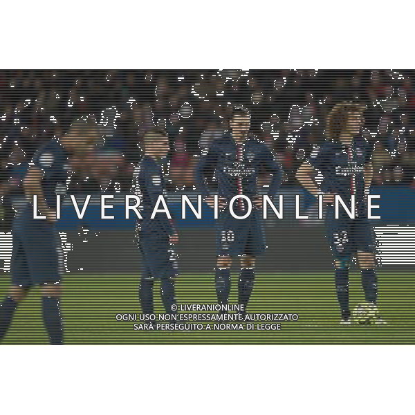 Marco VERRATTI / Zlatan IBRAHIMOVIC / David LUIZ - 20.12.2014 - Paris Saint Germain / Montpellier - 17eme journee de Ligue 1 - Photo : Aurelien Meunier / Icon Sport /AGENZIA ALDO LIVERANI SAS - ITALY ONLY - EDITORIAL USE ONLY