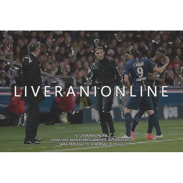 Edinson CAVANI / Jean Christophe BAHEBECK - 20.12.2014 - Paris Saint Germain / Montpellier - 17eme journee de Ligue 1 - Photo : Aurelien Meunier / Icon Sport /AGENZIA ALDO LIVERANI SAS - ITALY ONLY - EDITORIAL USE ONLY