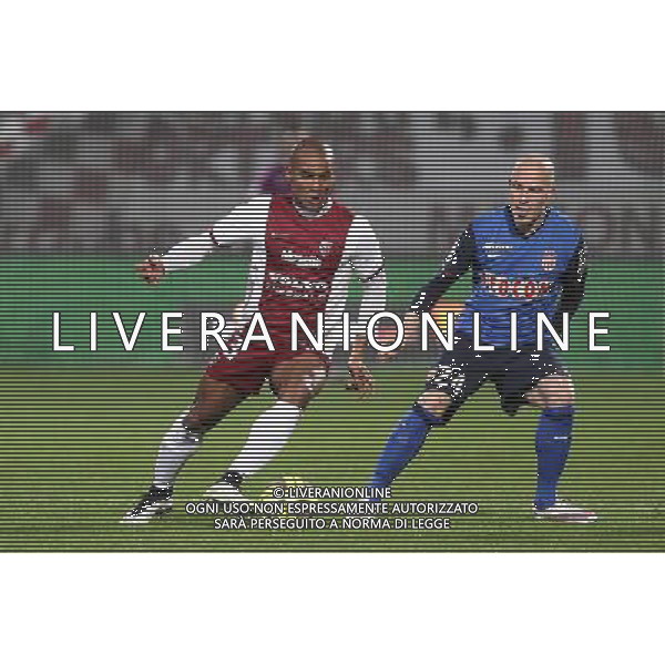 Florent MALOUDA / Andrea RAGGI - 20.12.2014 - Metz / Monaco - 17e journee Ligue 2 Photo : Fred Marvaux / Icon Sport /AGENZIA ALDO LIVERANI SAS - ITALY ONLY - EDITORIAL USE ONLY