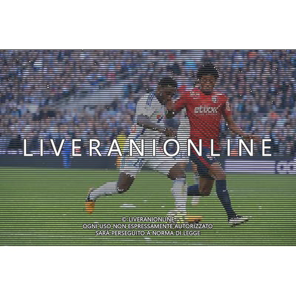 Ryan MENDES / Brice DJA DJEDJE - 21.12.2014 - Marseille / Lille - 19eme journee de Ligue 1 - Photo : Gaston Petrelli / Icon Sport AG ALDO LIVERANI SAS ONLY ITALY