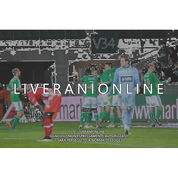 Joie Saint Etienne / Deception Evian - 21.12.2014 - Saint Etienne / Evian Thonon - 19eme journee de Ligue 1 Photo : Jean Paul Thomas / Icon Sport AG ALDO LIVERANI SAS ONLY ITALY