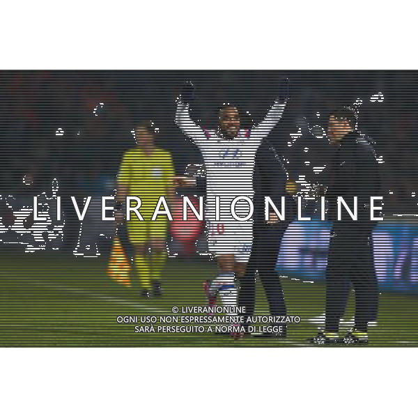 Joie Lyon - Alexandre LACAZETTE - 21.12.2014 - Bordeaux / Lyon - 19eme journee de Ligue 1 - Photo : Manuel Blondeau / Icon Sport AG ALDO LIVERANI SAS ONLY ITALY