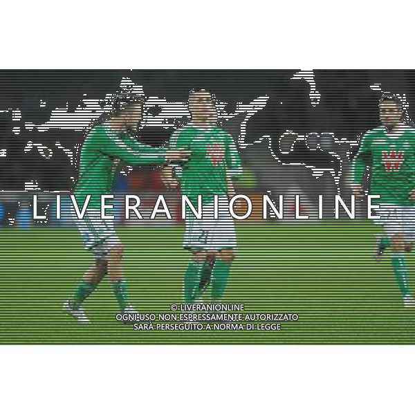 Joie Romain HAMOUMA - 21.12.2014 - Saint Etienne / Evian Thonon - 19eme journee de Ligue 1 Photo : Jean Paul Thomas / Icon Sport AG ALDO LIVERANI SAS ONLY ITALY