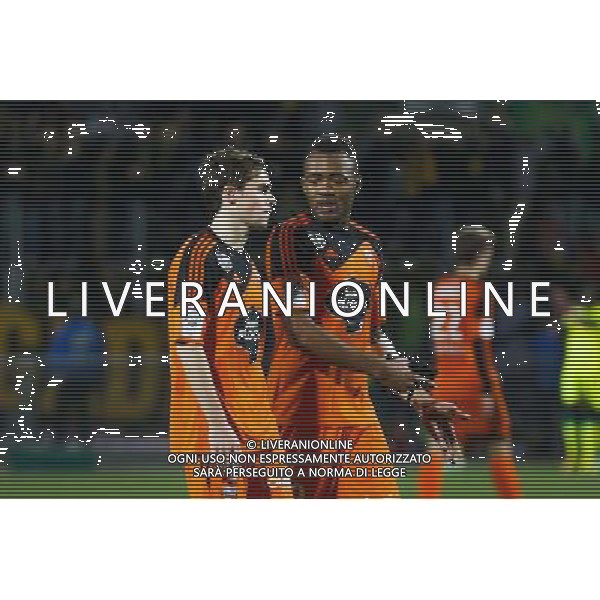 Deception Jordan AYEW / Vincent LEGOFF - 20.12.2014 - Lorient / Nantes - 19eme journee de Ligue 1 - Photo : Vincent Michel / Icon Sport /Agenzia Aldo Liverani sas - ITALY ONLY - EDITORIAL USE ONLY