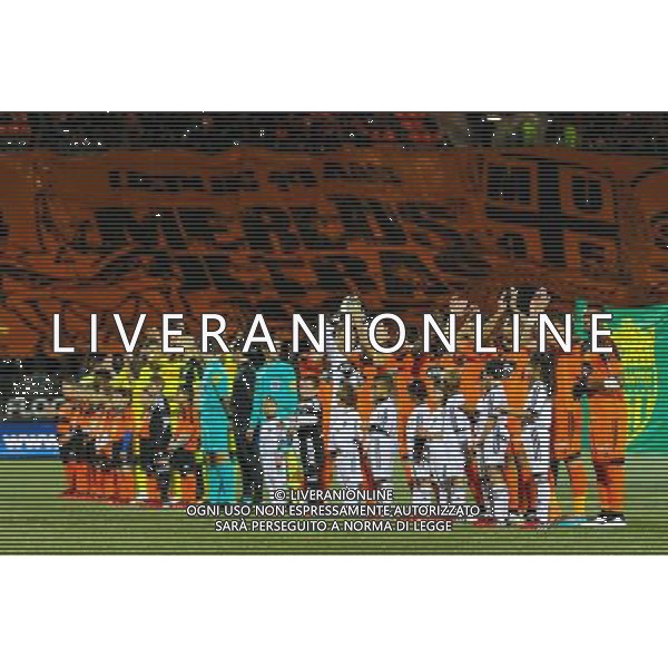 Equipe avant match / tifo supporters Lorient - 20.12.2014 - Lorient / Nantes - 19eme journee de Ligue 1 - Photo : Vincent Michel / Icon Sport /Agenzia Aldo Liverani sas - ITALY ONLY - EDITORIAL USE ONLY