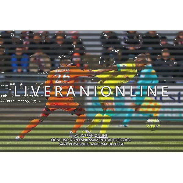 Johan AUDEL / Yoann WACHTER - 20.12.2014 - Lorient / Nantes - 19eme journee de Ligue 1 - Photo : Vincent Michel / Icon Sport /Agenzia Aldo Liverani sas - ITALY ONLY - EDITORIAL USE ONLY