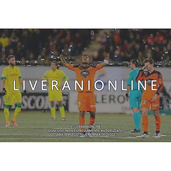 Joie Jordan AYEW - 20.12.2014 - Lorient / Nantes - 19eme journee de Ligue 1 - Photo : Vincent Michel / Icon Sport /Agenzia Aldo Liverani sas - ITALY ONLY - EDITORIAL USE ONLY