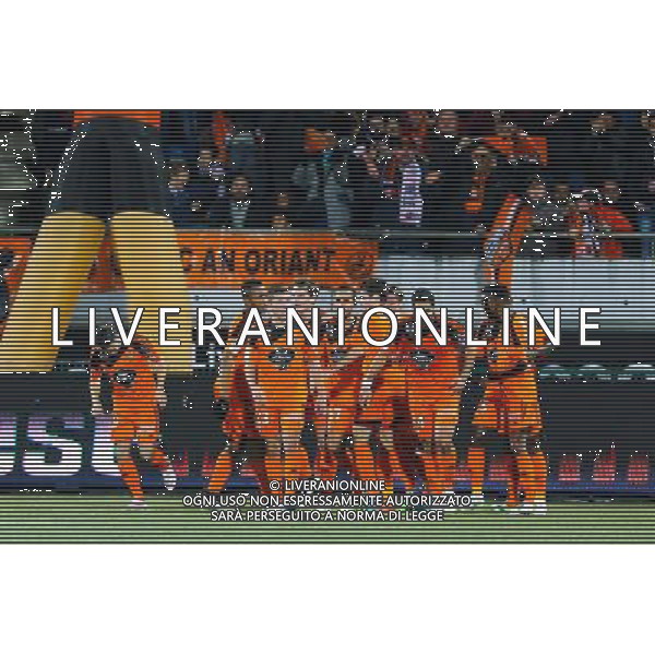 Joie Jordan AYEW / groupe Lorient - 20.12.2014 - Lorient / Nantes - 19eme journee de Ligue 1 - Photo : Vincent Michel / Icon Sport /Agenzia Aldo Liverani sas - ITALY ONLY - EDITORIAL USE ONLY