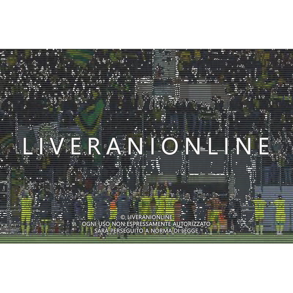 Joie Nantes / Supporters Nantes - 20.12.2014 - Lorient / Nantes - 19eme journee de Ligue 1 - Photo : Vincent Michel / Icon Sport /Agenzia Aldo Liverani sas - ITALY ONLY - EDITORIAL USE ONLY