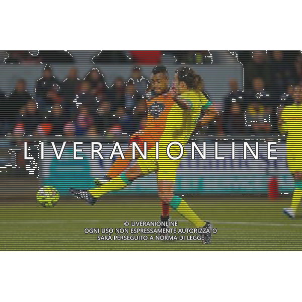 Jordan AYEW / Oswaldo VIZCARRONDO - 20.12.2014 - Lorient / Nantes - 19eme journee de Ligue 1 - Photo : Vincent Michel / Icon Sport /Agenzia Aldo Liverani sas - ITALY ONLY - EDITORIAL USE ONLY