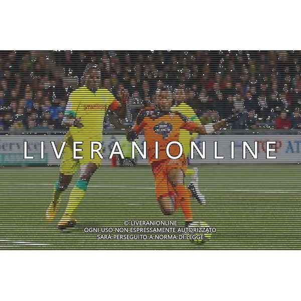 Jordan AYEW / Papi DJILOBODJI - 20.12.2014 - Lorient / Nantes - 19eme journee de Ligue 1 - Photo : Vincent Michel / Icon Sport /Agenzia Aldo Liverani sas - ITALY ONLY - EDITORIAL USE ONLY