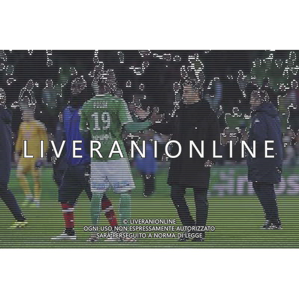 Florentin POGBA / Christophe GALTIER - 21.12.2014 - Saint Etienne / Evian Thonon - 19eme journee de Ligue 1 Photo : Jean Paul Thomas / Icon Sport AG ALDO LIVERANI SAS ONLY ITALY