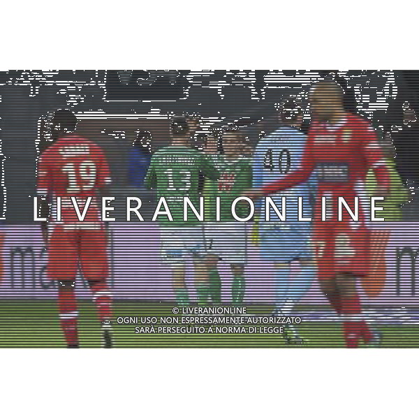 JOIE DE Ricky VAN WOLFSWINKEL / Romain HAMOUMA - 21.12.2014 - Saint Etienne / Evian Thonon - 19eme journee de Ligue 1 Photo : Jean Paul Thomas / Icon Sport AG ALDO LIVERANI SAS ONLY ITALY