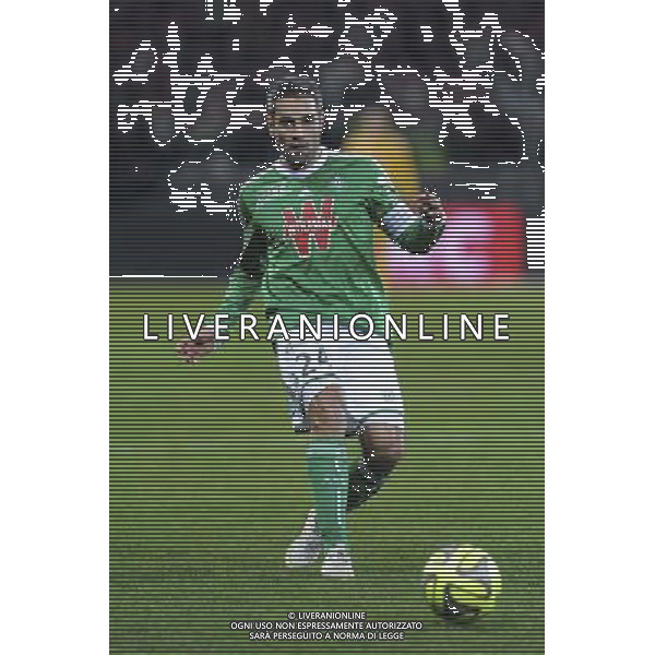 Loic PERRIN - 21.12.2014 - Saint Etienne / Evian Thonon - 19eme journee de Ligue 1 Photo : Jean Paul Thomas / Icon Sport AG ALDO LIVERANI SAS ONLY ITALY