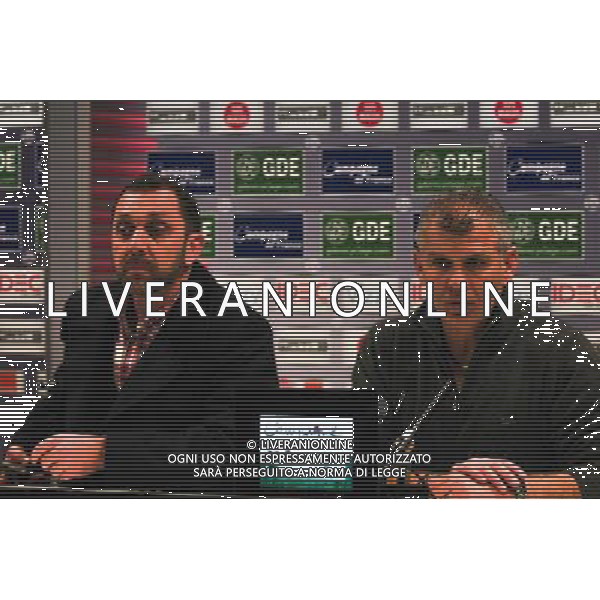 Xavier Gravelaine / Patrice Garande - 20.12.2014 - Caen / Bastia - 19eme journee de Ligue 1 Photo : Philippe Le Brech / Icon Sport AG ALDO LIVERANI SAS ONLY ITALY