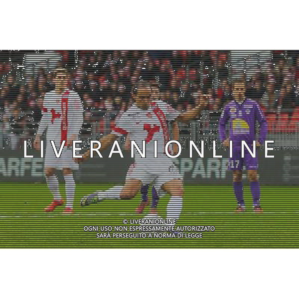 But Bruno GROUGI sur penalty - 20.12.2014 - Brest / Ajaccio - 18eme journee de Ligue 2 Photo : Vincent Michel / Icon Sport AG ALDO LIVERANI SAS ONLY ITALY