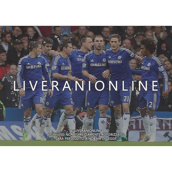 Chelsea\'s John Terry celebrates his goal Photographer Kieran Galvin/CameraSport Football - Barclays Premiership - Chelsea v West Ham United - Friday 26th December 2014 - Stamford Bridge - London © CameraSport - 43 Linden Ave. Countesthorpe. Leicester. England. LE8 5PG - Tel: +44 (0) 116 277 4147 - admin@camerasport.com - www.camerasport.com AG ALDO LIVERANI SAS ONLY ITALY