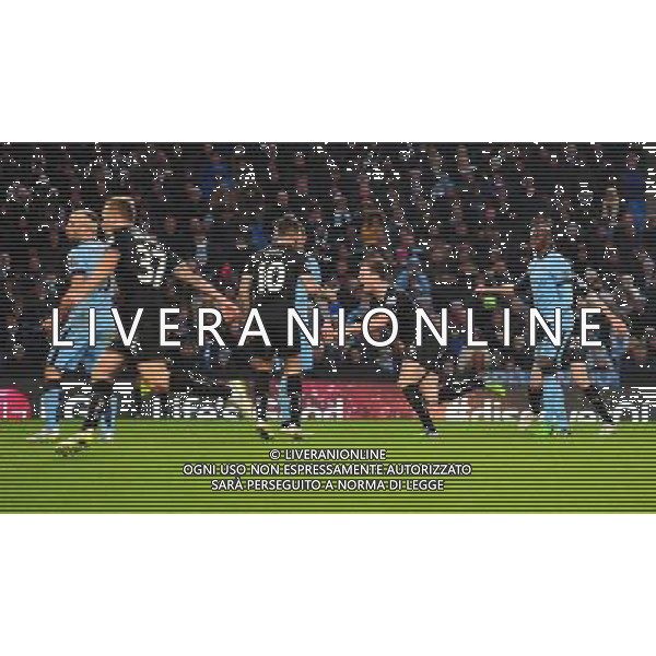 Burnley\'s Ashley Barnes, right, celebrates scoring his sides equalising goal to make the score 2-2 Photographer Chris Vaughan/CameraSport Football - Barclays Premiership - Manchester City v Burnley - Sunday 28th December 2014 - Etihad Stadium - Manchester © CameraSport - 43 Linden Ave. Countesthorpe. Leicester. England. LE8 5PG - Tel: +44 (0) 116 277 4147 - admin@camerasport.com - www.camerasport.com AG ALDO LIVERANI SAS ONLY ITALY
