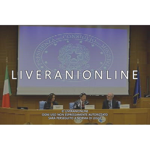 Roma - 29/12/2014 - Palazzo di Giustizia - Conferenza stampa di fine anno del premier Matteo Renzi con Enzo Jacopino presidente Ordine dei Giornalisti e Alessandra Sardoni presidente Stampa Parlamentare / Ph. Fabrizio Corradetti - Ag. Aldo Liverani sas