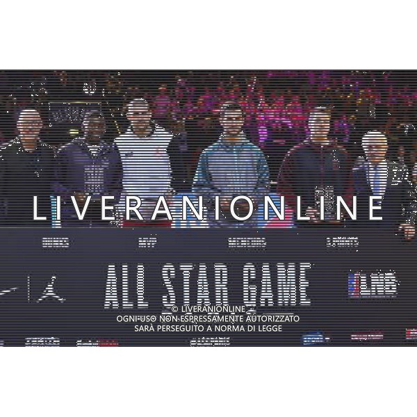 Billy Yakuba OUATTARA - concours de dunks / Adrian MOERMAN - MVP / Leo WESTERMANN - concours de meneurs / Hugo INVERNIZZI - concours de tirs a 3 pts - 03.01.2014 - All Star Game -Paris - Zenith Photo : Dave Winter / Icon Sport AG ALDO LIVERANI SAS ONLY ITALY