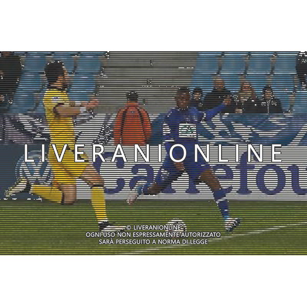 Goal Floyd AYITE - 03.01.2014 - Bastia / Lille - Coupe de France - Photo : Michel Maestracci / Icon Sport AG ALDO LIVERANI SAS ONLY ITALY